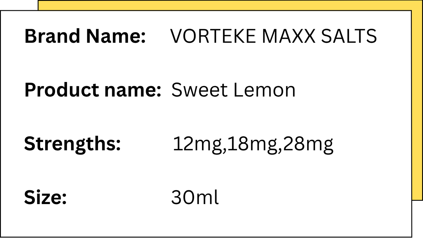 Vorteke Maxx Salts - Sweet Lemon