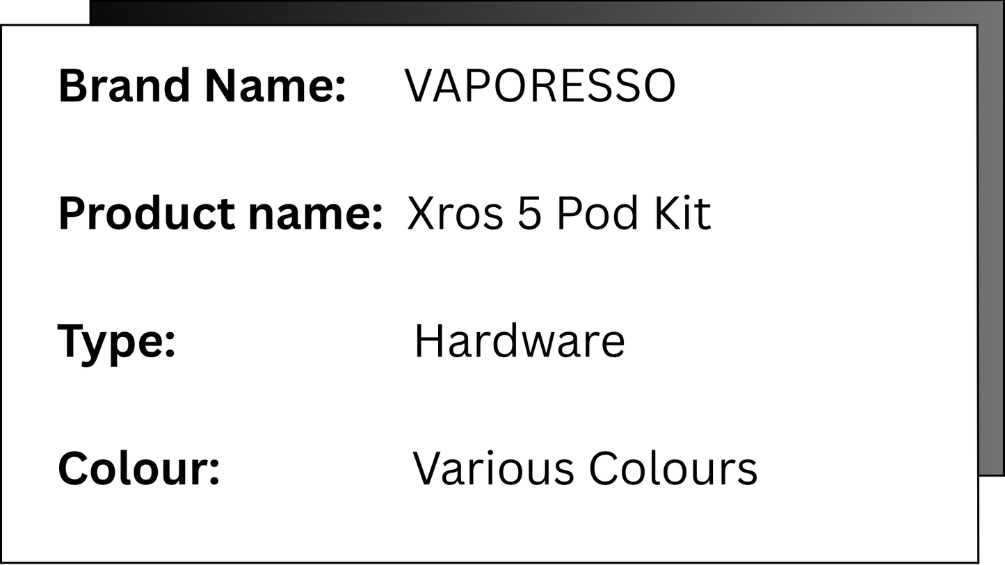 Vaporesso - Xros 5 Starter Kit