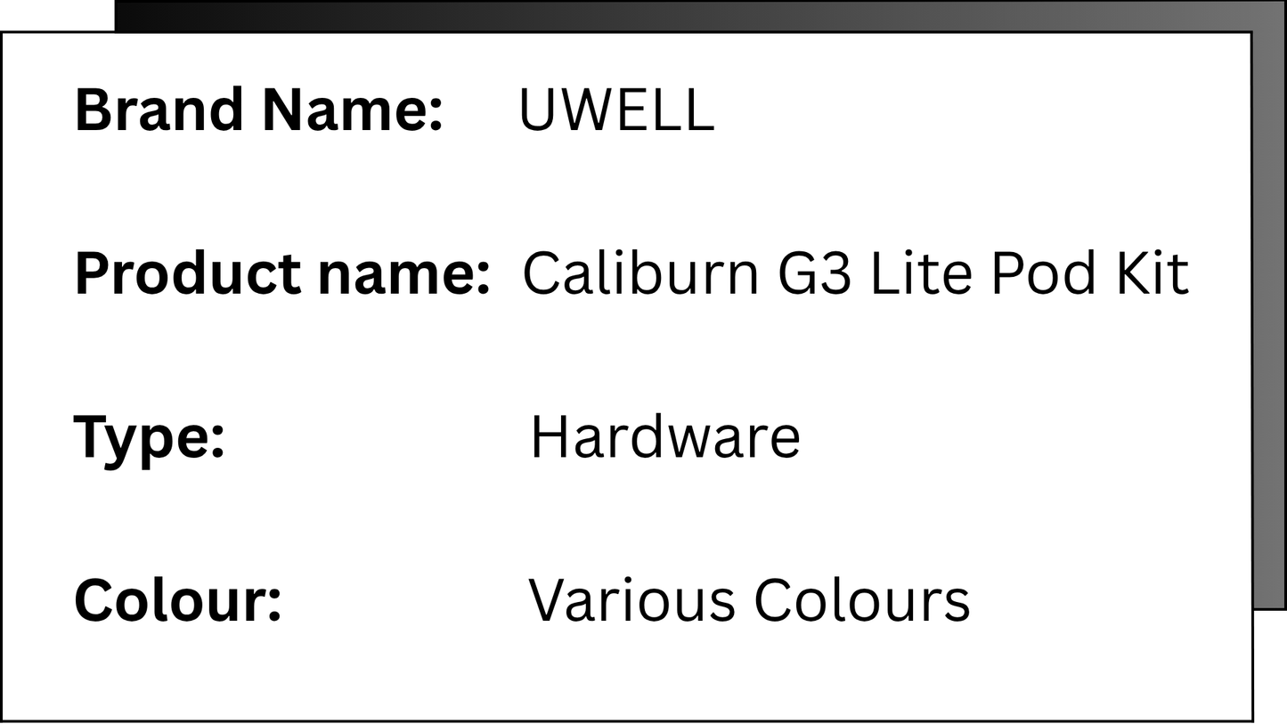 Uwell - Caliburn G3 Lite Pod Kit