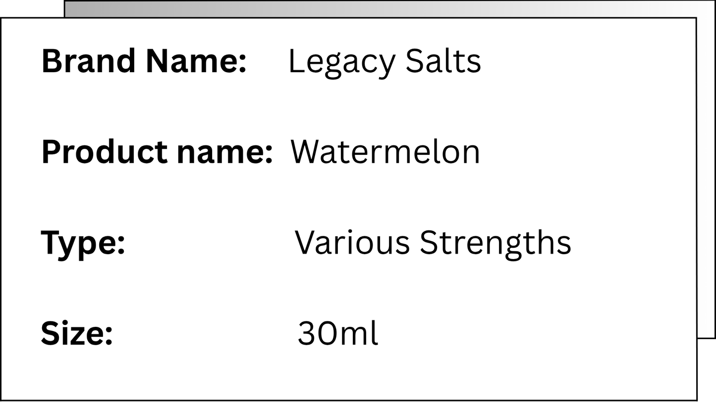 Legacy Salts - Watermelon - 30ML