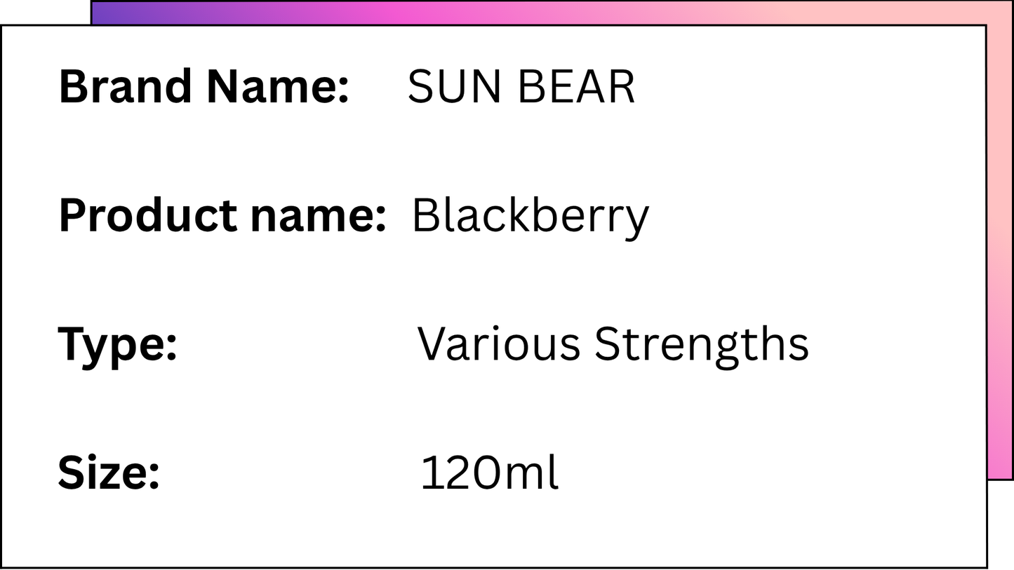 SUNBEAR - BLACKBERRY - 120ML