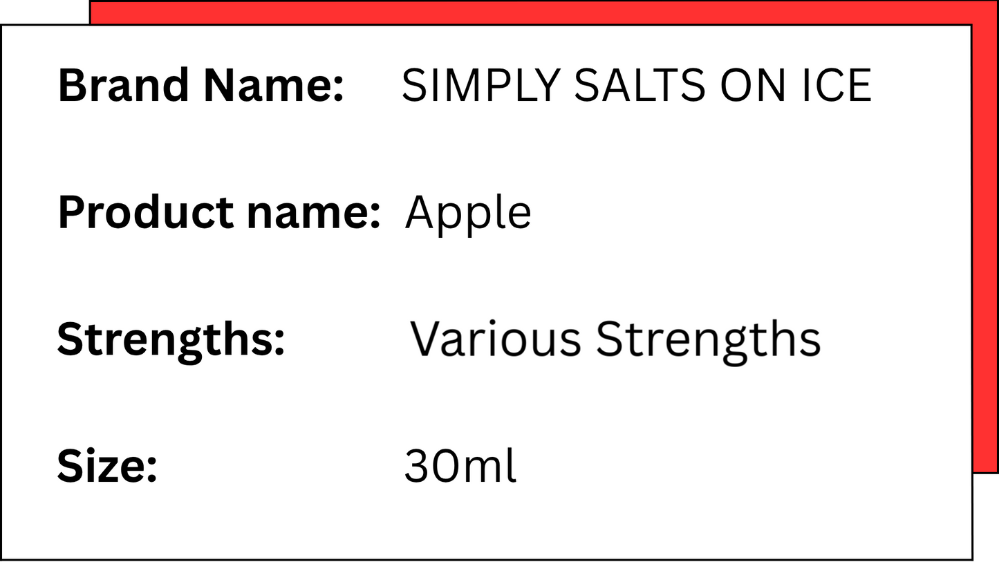 Simply Salts - Apple (on Ice)