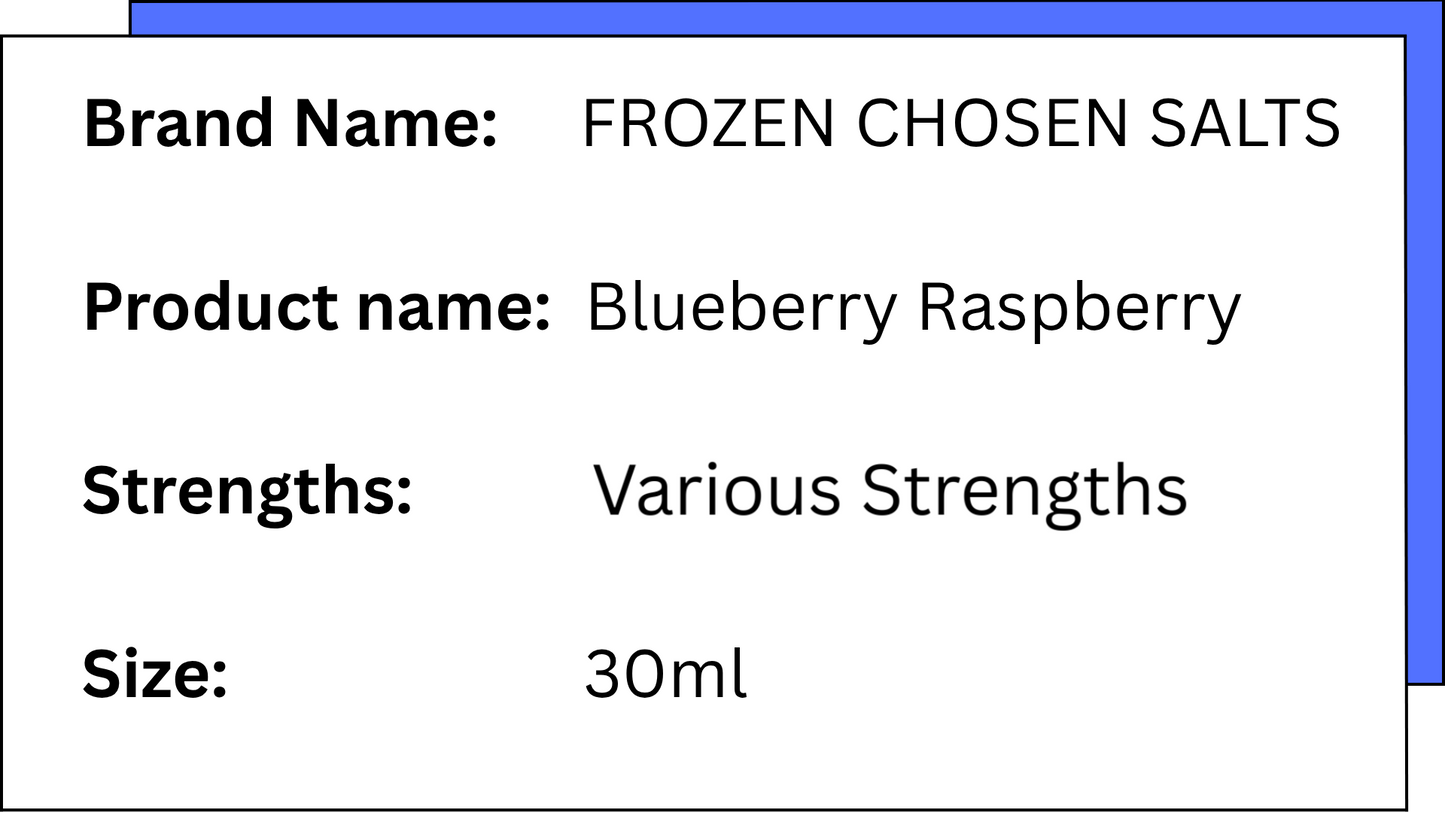FROZEN CHOSEN SALTS - BLUEBERRY RASPBERRY - 30ML