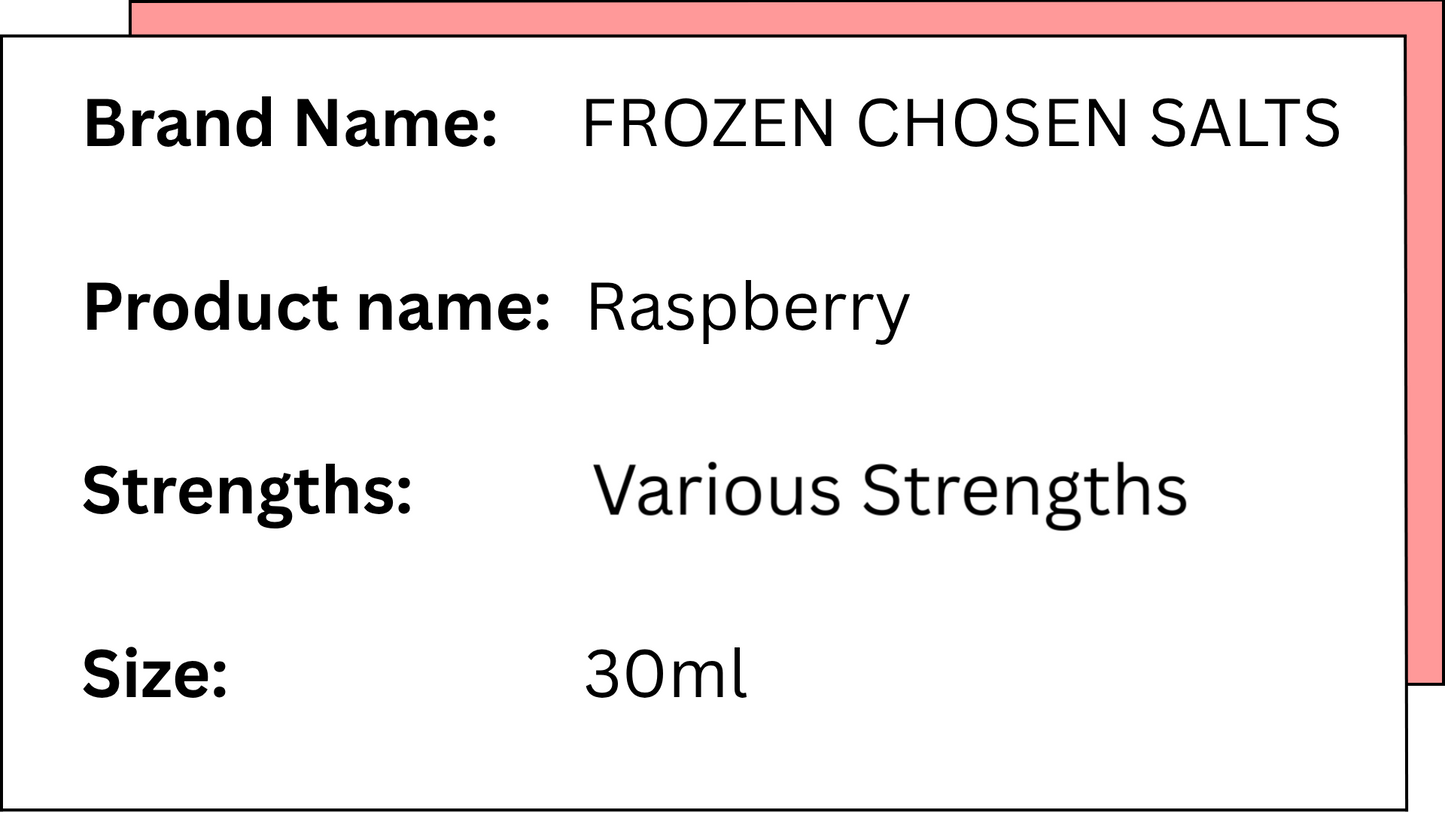 FROZEN CHOSEN SALTS - RASPBERRY - 30ML