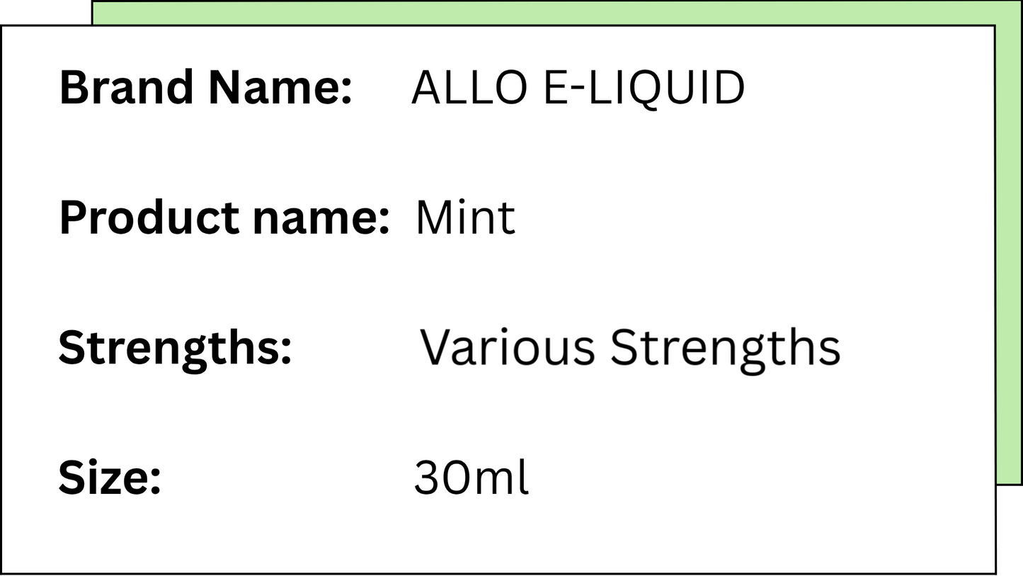 Allo E-Liquid - Mint
