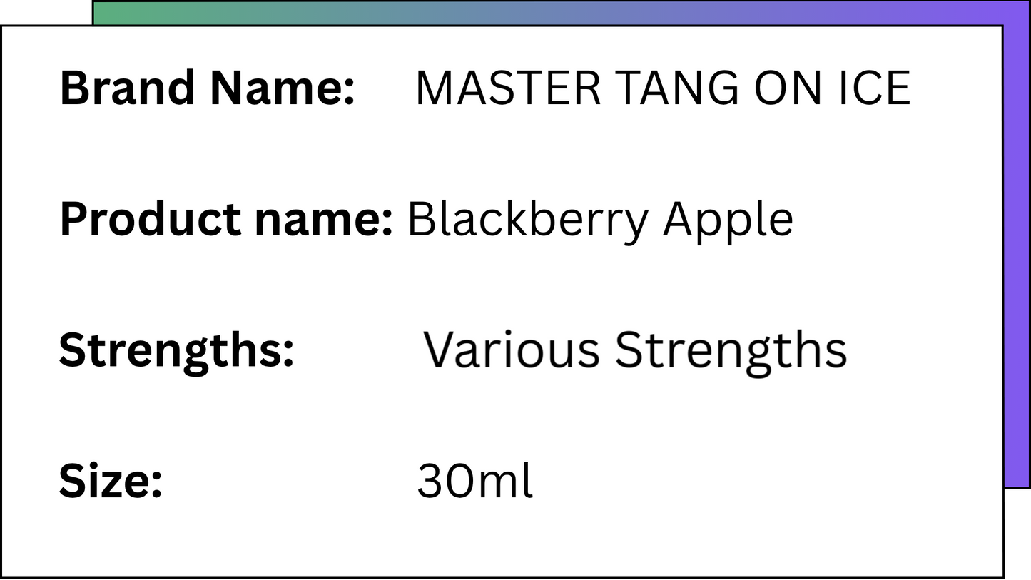Master Tang on Ice - Blackberry Apple