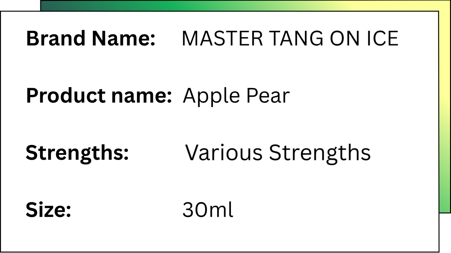 Master Tang on Ice - Apple Pear