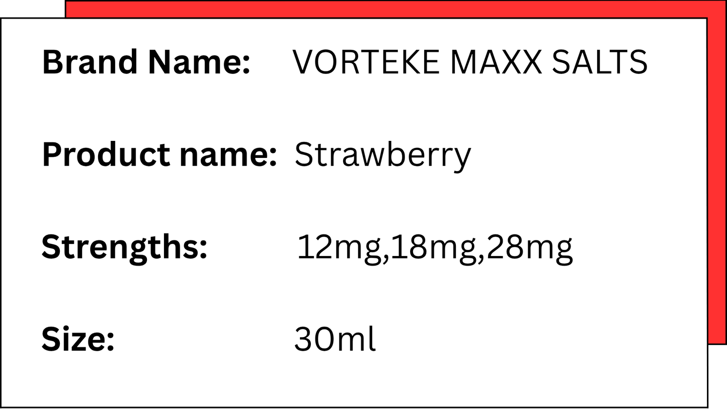 Vorteke Maxx Salts - Strawberry