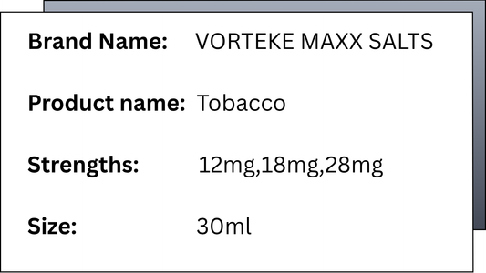 Vorteke Maxx Salts - Tobacco