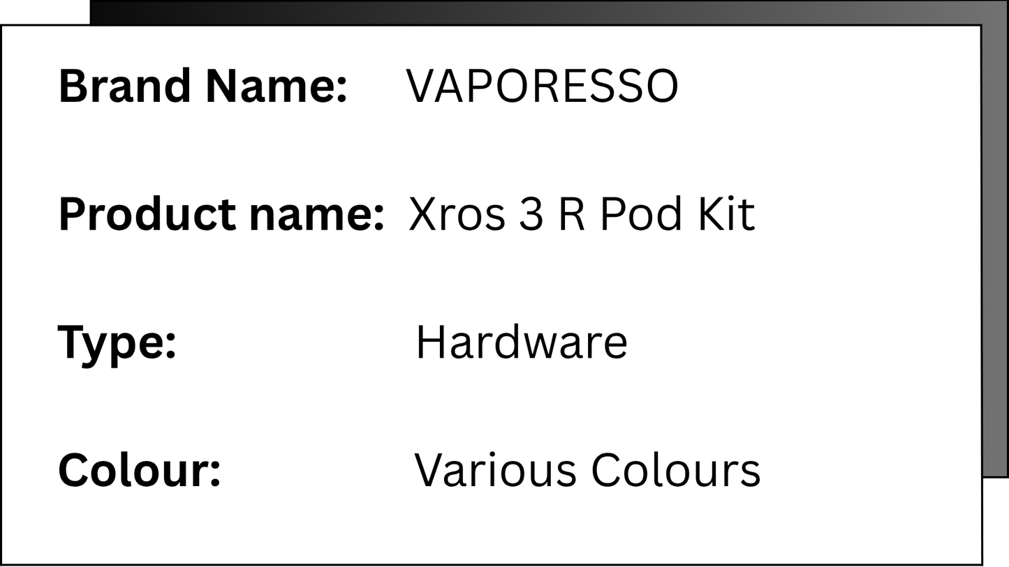 Vaporesso - XROS 3 R Pod Kit
