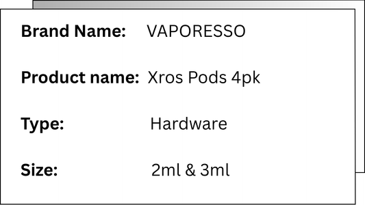 Vaporesso XROS Pods 2ml and 3ml(4 Pack)