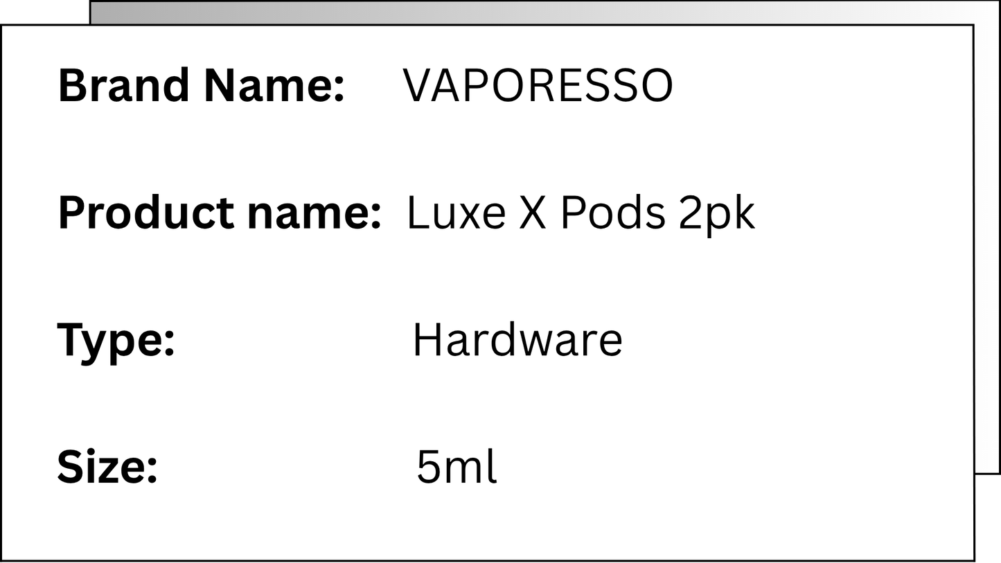 VAPORESSO - LUXE X POD CARTRIDGE