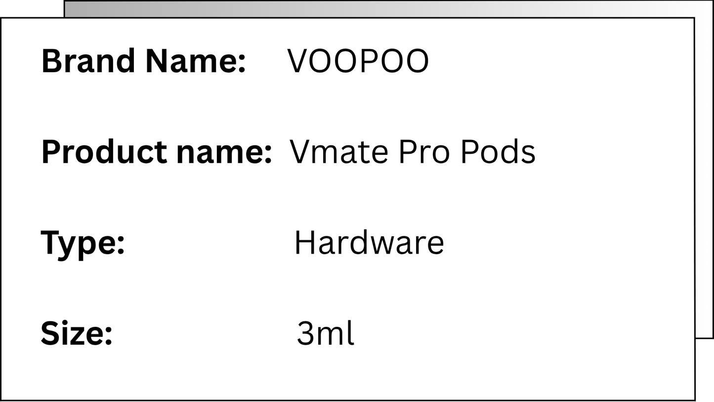 VOOPOO - V MATE REPLACEMENT PODS 3ML