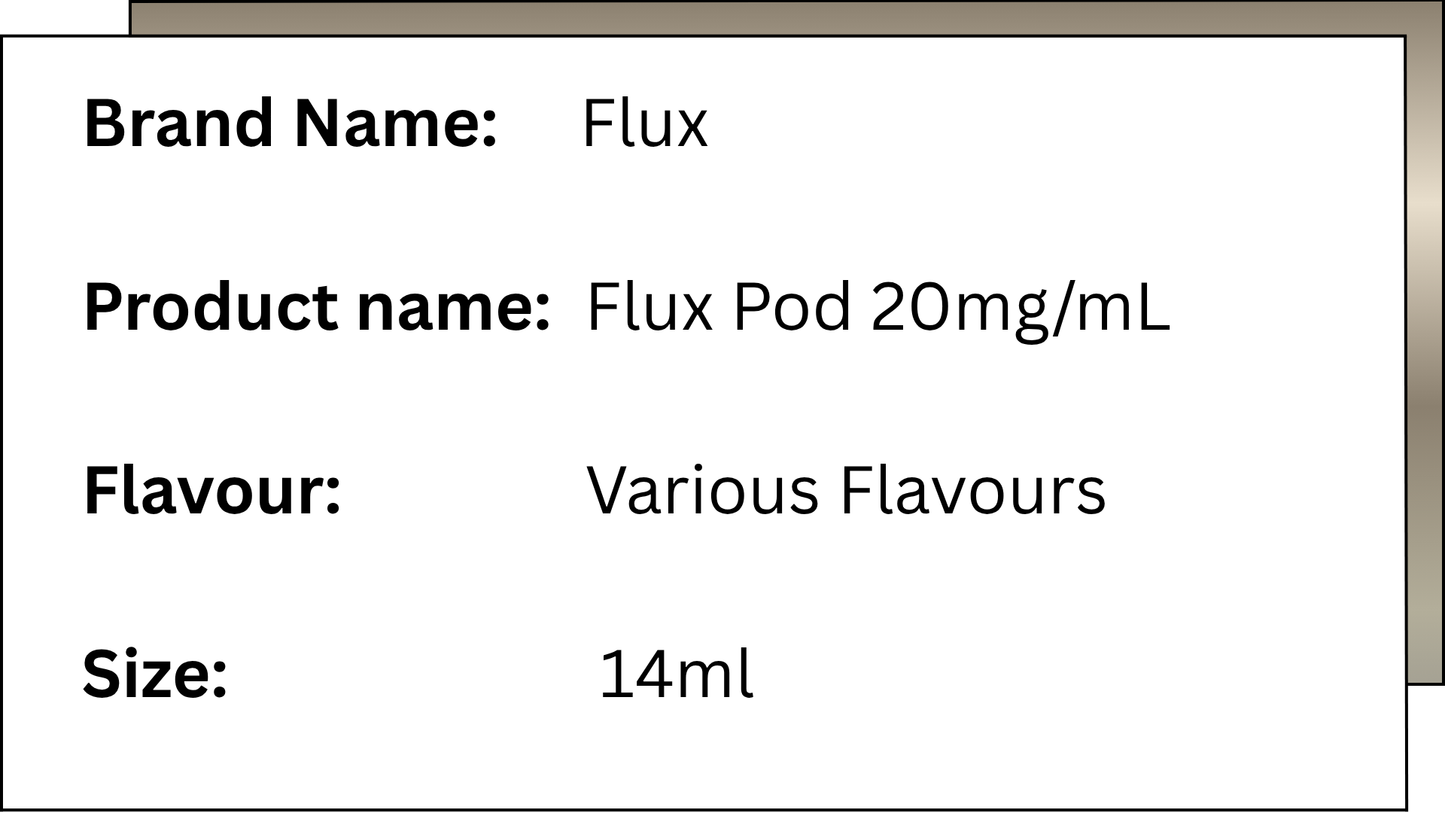 Flux Replacement Pods 20mg/ml