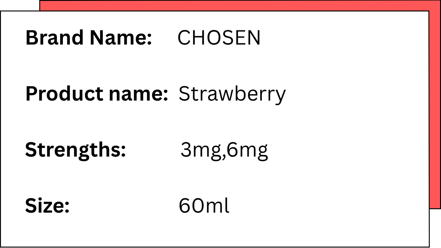 CHOSEN -  STRAWBERRY - 60ML