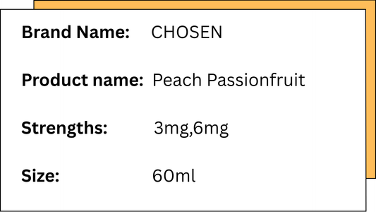 CHOSEN - PEACH PASSIONFRUIT - 60ML