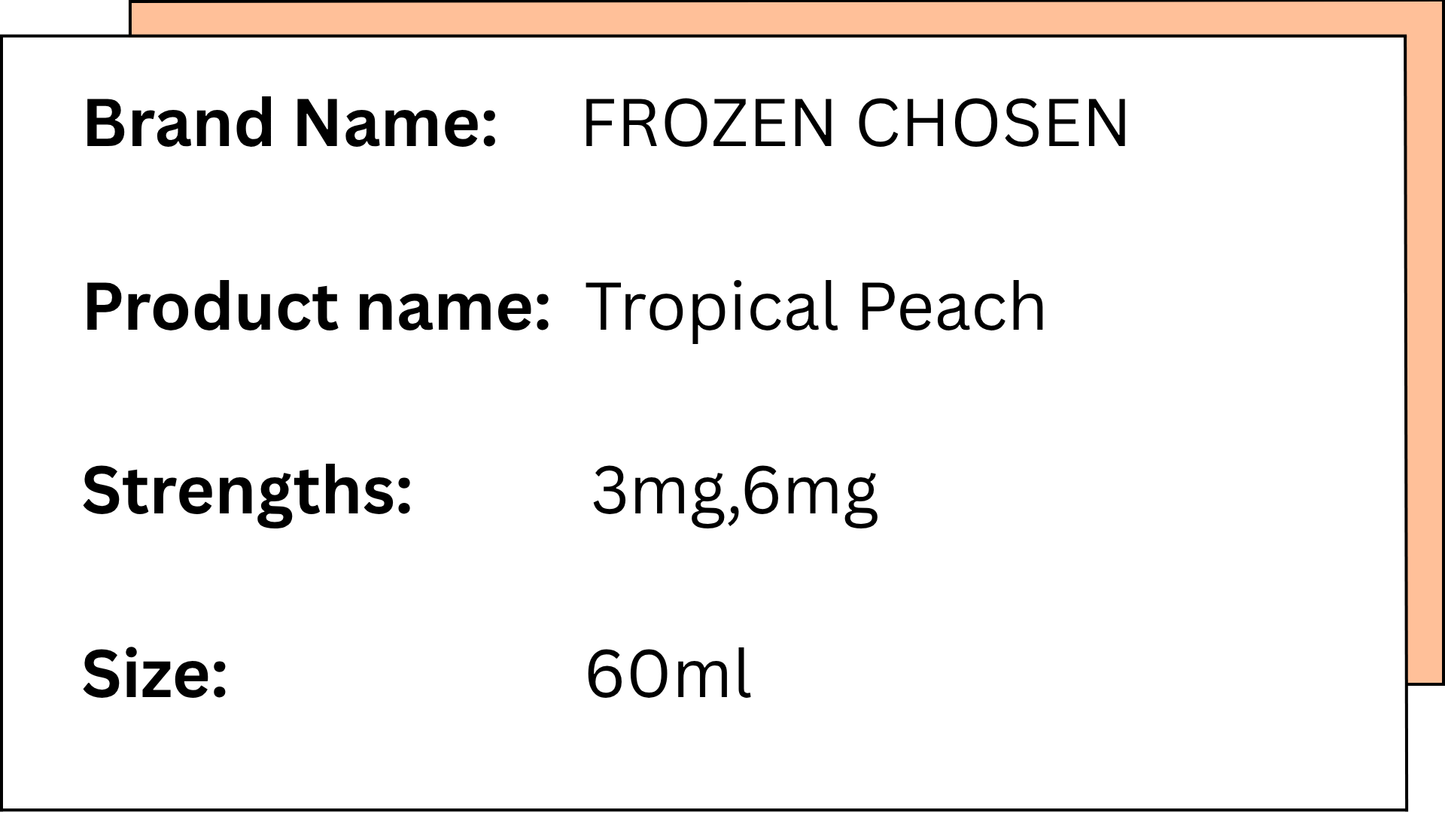 FROZEN CHOSEN - TROPICAL PEACH - 60ML (PKA APRICOT PRESERVE)