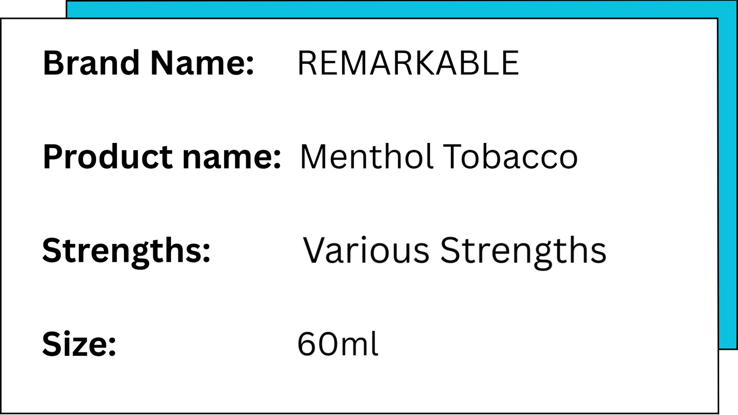 REMARKABLE - MENTHOL TOBACCO