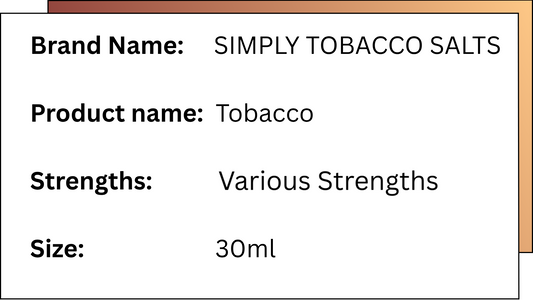 SIMPLY TOBACCO SALTS - Tobacco