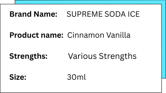 Supreme Soda Salts (ICE) - Cinnamon Vanilla (PKA Supreme Cola Salts - Ice)