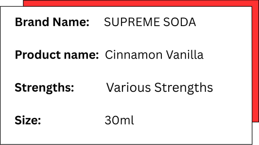 Supreme Soda Salts - Cinnamon Vanilla (PKA Supreme Cola Salts - Cola)