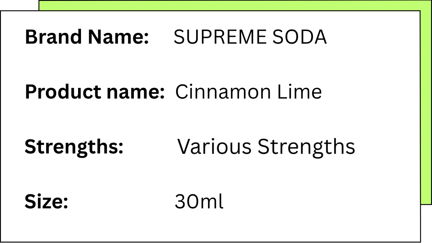 Supreme Soda Salts - Cinnamon Lime (PKA Supreme Cola Salts - Lime)