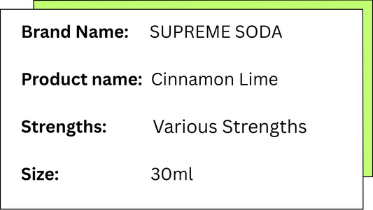 Supreme Soda Salts - Cinnamon Lime (PKA Supreme Cola Salts - Lime)