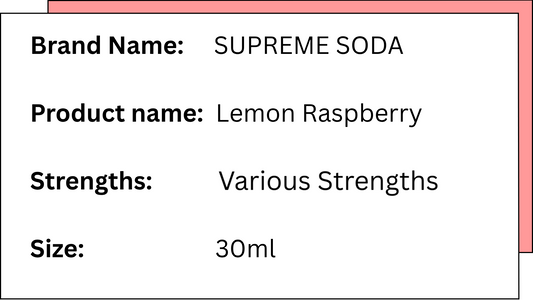 Supreme Soda Salts - Lemon Raspberry (PKA Supreme Lemonade Salts - Raspberry)
