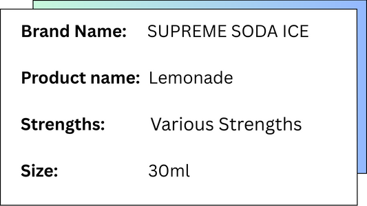 Supreme Soda Salts (ICE) - Lemon (PKA Supreme Lemonade Salts - Ice Lemonade)