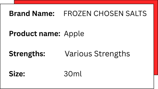 FROZEN CHOSEN SALTS -  APPLE - 30ML