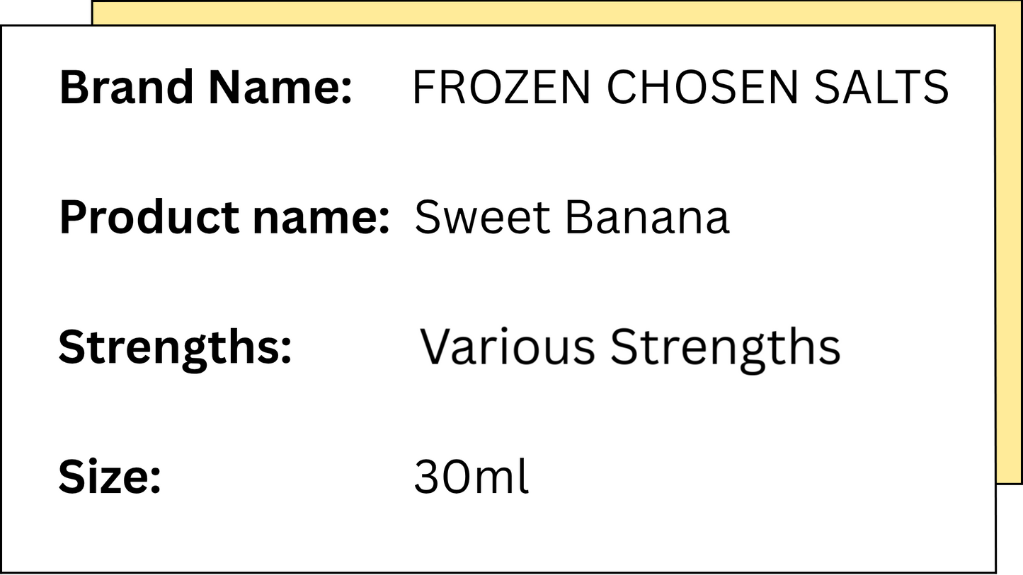 FROZEN CHOSEN SALTS - SWEET BANANA - 30ML