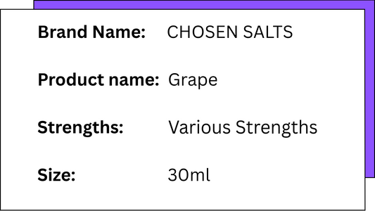 CHOSEN SALTS - GRAPE - 30ML