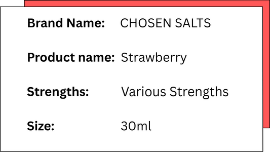 CHOSEN SALTS - STRAWBERRY - 30ML