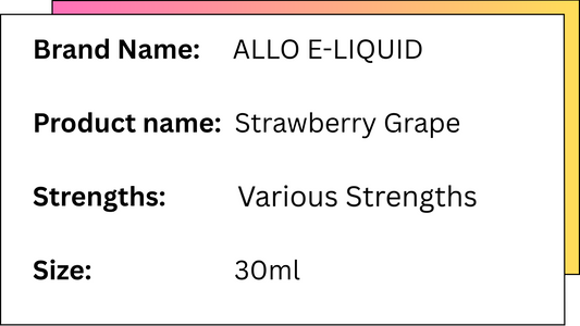 Allo E-Liquid -  Strawberry Grape