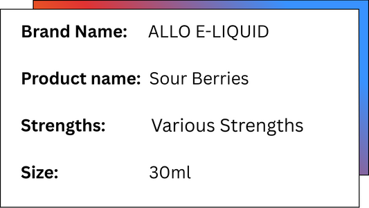 Allo E-Liquid - Sour Berries