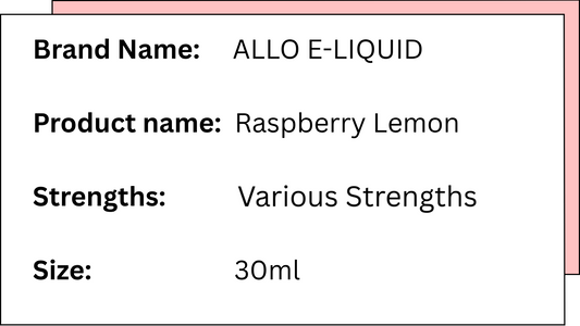 Allo E-Liquid - Raspberry Lemon