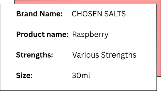 CHOSEN SALTS - RASPBERRY - 30ML