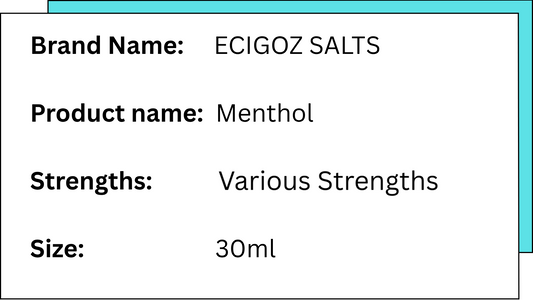 ECIGOZ SALTS -  MENTHOL