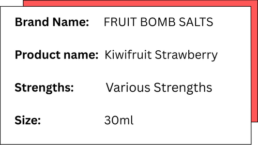 Fruit Bomb Salts - Kiwifruit Strawberry