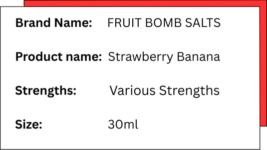 Fruit Bomb Salts - Strawberry Banana