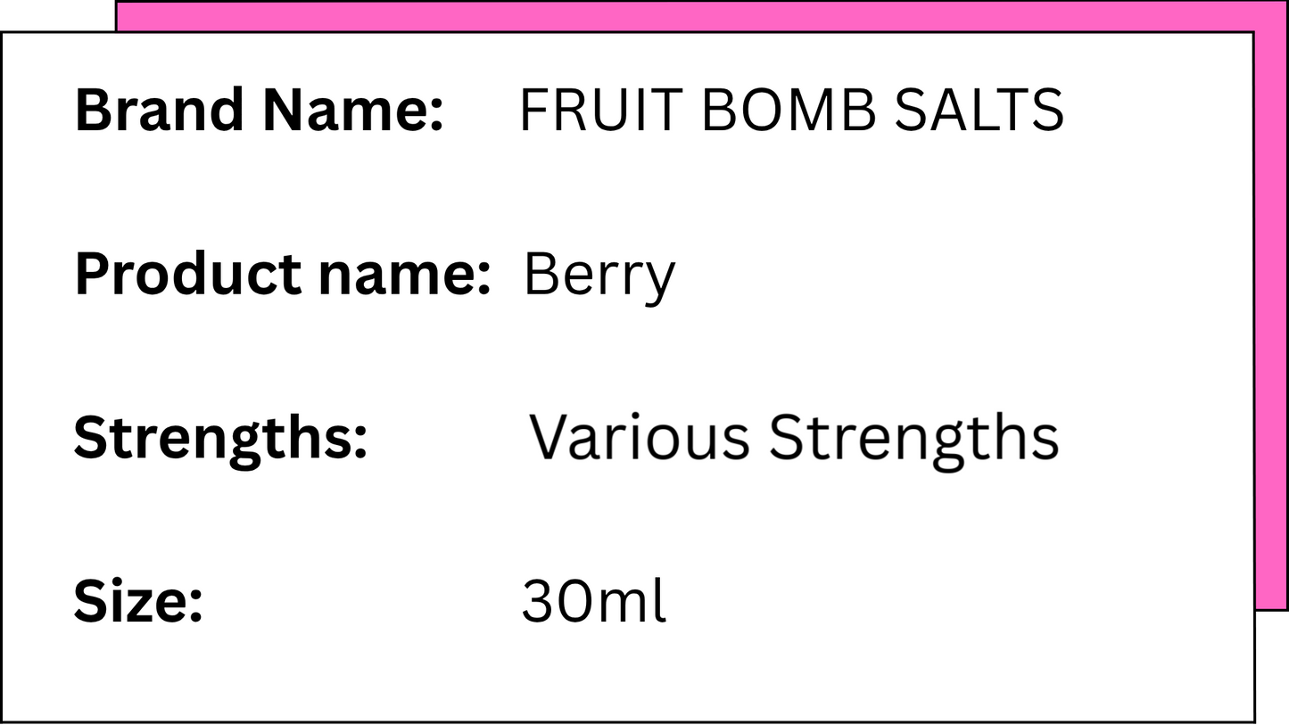 Fruit Bomb Salts - Berry