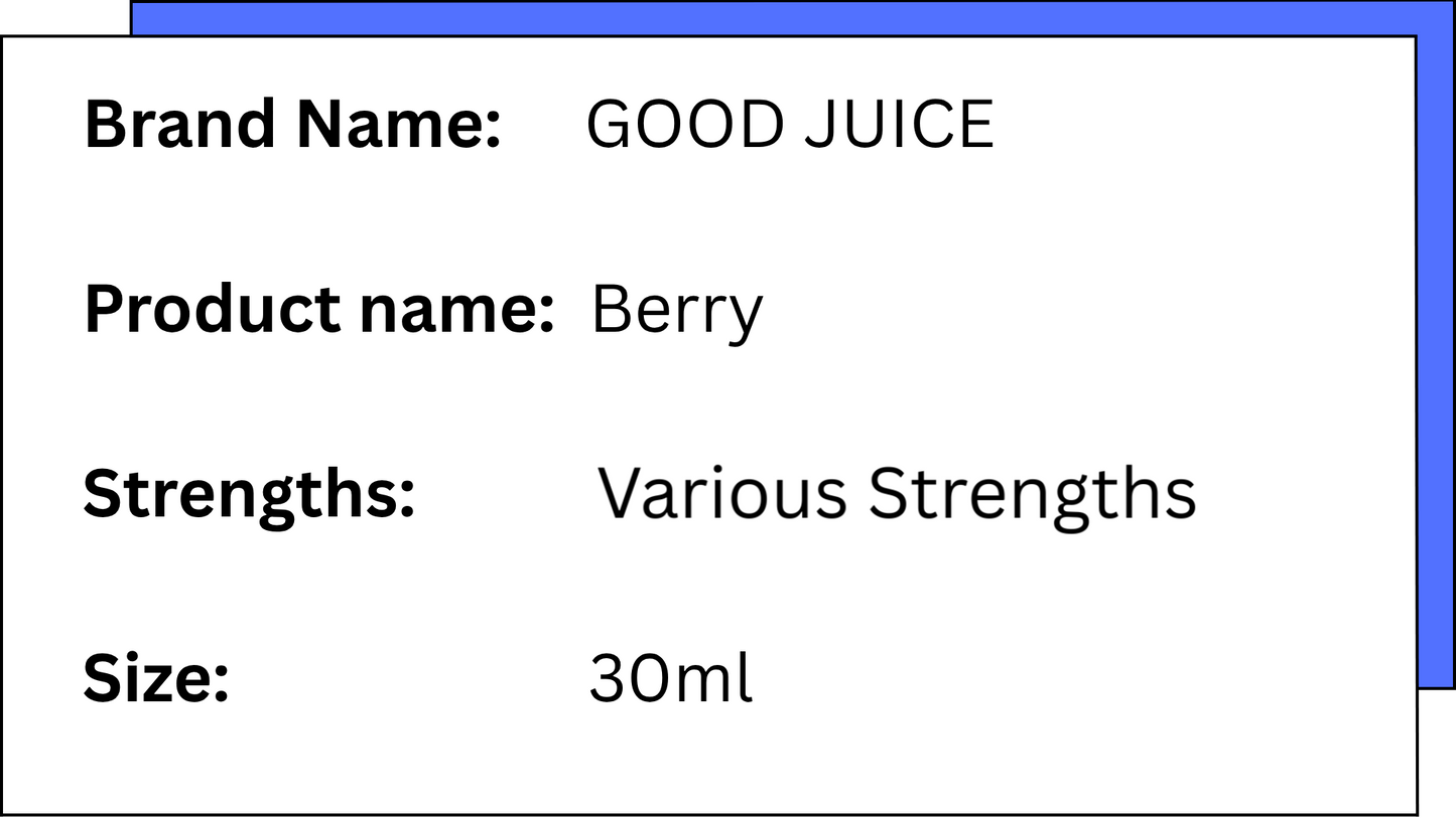 BERRY SALTS BY GOOD JUICE