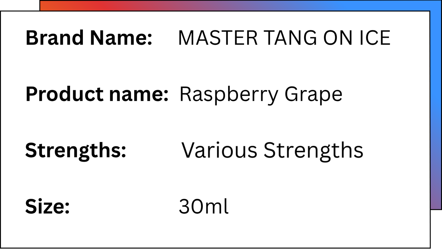 Master Tang on Ice - Raspberry Grape