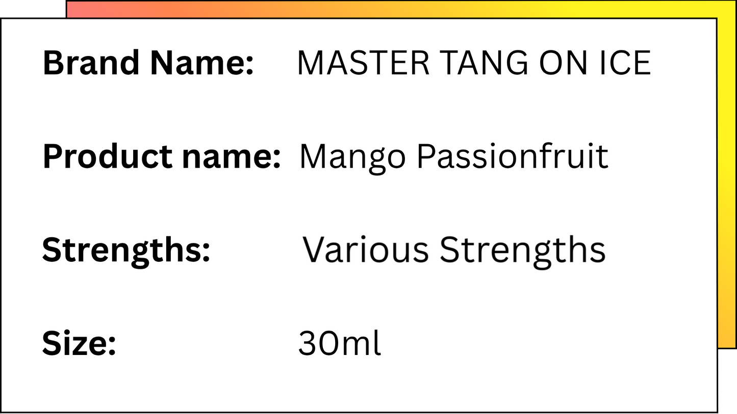 Master Tang on Ice - Mango Passionfruit