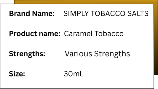 SIMPLY TOBACCO SALTS - Caramel Tobacco - 30ml