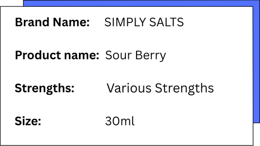 Simply Salts - Sour Berry - 30ml