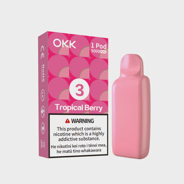 OKK CROSS PRE-FILLED REPLACEMENT POD - TROPICAL BERRY (DRAGON FRUIT STRAWBERRY) 20MG